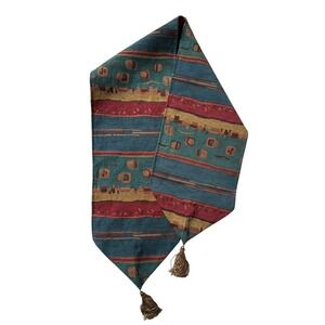 VTG Portofino Southwestern Utah Table Runner 72x11.5 Inch Multicolor Tassels USA